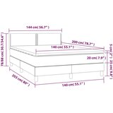  Box spring postelja z vzmetnico siv 140x200 cm umetno usnje, (20724731) | Shoptok.si