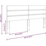  Vzglavje z vzglavjem Umetni hrast 200 cm Konstruiran les, (5000120896) | Shoptok.si