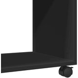  Bočni stolić s kotačima crni 70x35x60 cm konstruirano drvo | shoptok.hr