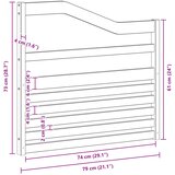 MODUL naslona za ruke 2 kom. Bijela 79 x 4 x 73 cm | shoptok.hr