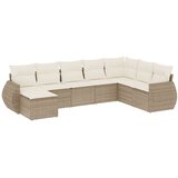 vidaXL 8-dijelni set vrtnih sofa od poliratana s jastucima bež | shoptok.hr