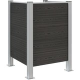  Ograda za kante za smeće Siva 85 x 85 x 115 cm Aluminij i WPC | shoptok.hr