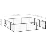  Kavez za pse crni 9 m² čelični | shoptok.hr