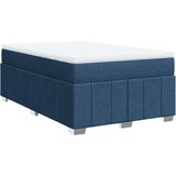 vidaXL Box spring postelja z vzmetnico modra 120x190 cm blago, (21306012) | Shoptok.si