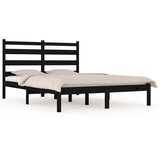  Okvir za krevet od masivne borovine crni 200 x 200 cm | shoptok.hr