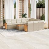 vidaXL 11-dijelni set vrtnih sofa od poliratana s jastucima bež | shoptok.hr