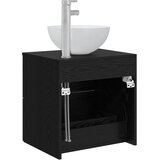  Umivaonik s policom Crni hrast 49,5 x 41 x 64,5 cm | shoptok.hr