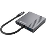 Sandberg USB-C 2xHDMI + USB + Power Delivery priklopna postaja za 2 monitorja - 136-44 | Shoptok.si