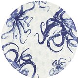 Villa Altachiara Modro-beli keramični krožnik Positano, ø 37 cm Cene