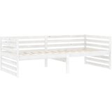  Dnevni ležaj od masivne borovine bijeli 90 x 200 cm | shoptok.hr