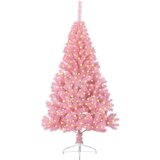 vidaXL Umjetna preddekorirana božićna jelka Roza 180 cm PVC | Shoptok.si
