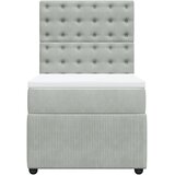  Box spring krevet s madracem svjetlosivi 90x190 cm baršunasti | shoptok.hr