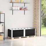  Okviri za palete 2 kom crni 150x50 cm od masivne borovine | shoptok.hr