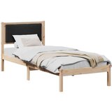  Okvir za krevet Crna 80 x 190 cm Čvrsto borovo drvo | shoptok.hr