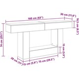  Sivi Sonoma 160 x 30 x 74 cm | shoptok.hr