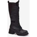 VINCEZA Leather Lace-up Platform Boots Insulated | shoptok.hr