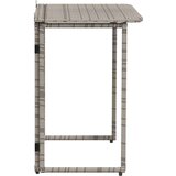 vidaXL Zložljiva vrtna miza Grey 90x51x75 cm Poly Rattan | Shoptok.si