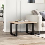  Stolić za kavu O-oblika 60x60x40 cm borovina i čelik | shoptok.hr