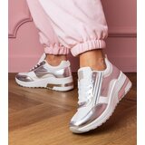 Gemre White sneakers with rhinestones and metallic insert Garsi | Shoptok.si