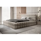 ELTAP Bež tapecirani bračni krevet s prostorom za odlaganje s podnicom 160x200 cm Dizzle – | shoptok.hr