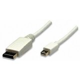 Manhattan Mini-DisplayPort/DisplayPort adapterski kabel mini DisplayPort vtič, DisplayPort vtič 2 m bela 393812 pozlačeni konektorji DisplayPort kabel, (20415525) | Shoptok.si