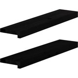  Prozorske klupice 2 kom tamnosmeđe 70x15x2 cm masivne hrast | shoptok.hr