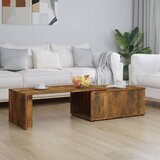 vidaXL Klubska mizica dimljeni hrast 150x50x35 cm inženirski les Cene