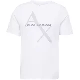 Armani Exchange Majica mornarsko plava / bijela