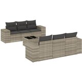 Maison Chic Seti vrtnega pohištva - Vrtna garnitura - Vrtni pohištvo set 7-delna z blazinami siv poli ratan, (21802406) | Shoptok.si