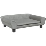 vidaXL Dječja fotelja svjetlosiva 70x45x26 cm baršunasta | shoptok.hr