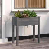 Maison Chic korito - Lonček za rože s podlogo sive barve 71x37x76 cm trden les jelke, (22057431) | Shoptok.si