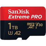 San Disk Extreme PRO microSDXC 1TB + SD Adapter + 2 leti RescuePRO Deluxe 200MB/s branje/ 140MB/s zapisovanje A2 C10 V30 UHS-I U3 u