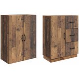  Set ormara 2 kom. Staro drvo Konstruirano drvo Smeđa 66 x 34,5 x 87 cm | Shoptok.si