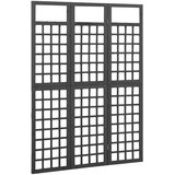 Sobna pregrada / rešetka s 3 panela od jelovine 121x180 cm crna | Eponuda.ba