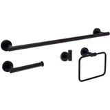 REA Bath Set kupaonskih dodataka GRID Black 4 dijela | shoptok.hr