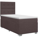  Boxspring krevet s madracem Tamno smeđa 100 x 200 cm Tkanina | shoptok.hr