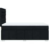 vidaXL Box spring postelja z vzmetnico črn 90x190 cm blago | Shoptok.si