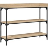 Maison Chic konzolna miza - miza ob steni s policami sonoma hrast 100x30x80 cm, (21786336) Cene