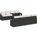  Set za vrt z 9 kosi in blazinami Črn Poli ratan, (22091549) | Shoptok.si