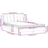 Krevet s madracem crno-bijeli 140 x 200 cm od umjetne kože | shoptok.hr
