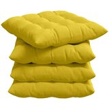  Jastučići za sjedenje 4 pcs Svijetlo žuta 40 x 40 x 6 cm | shoptok.hr