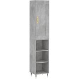  The Living Store Visoka omara betonsko siva 34,5x34x180 cm inženirski les - Visoka Omara, (21451937) | Shoptok.si
