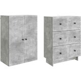  Set ormara 2 pcs Betonska siva 66 x 34,5 x 90 cm | Shoptok.si