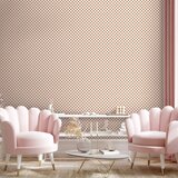  Tapeta - Checkerboard Pattern - Brown-White Grid with a Subtle Noise 50x1000 Premium | shoptok.hr