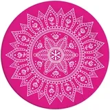 mandala fuksija-bijeli set od 8 papirnatih tanjura 23 cm