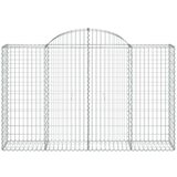  Obokane gabion košare 5 kosov 200x50x120/140cm pocinkano železo | Shoptok.si
