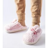 Gemre Pink insulated women's slippers with ears Buga Cijene