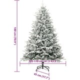 vidaXL Umjetno predsvijetljeno božićno drvce Zelena 180 cm PVC i PE | shoptok.hr