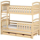  Dječji krevet na kat Viki s tri kreveta i ladicom - svijetlo drvo - 190/200*90 cm | shoptok.hr