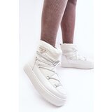 Boto Women's Snow Boots with Platform and Lace-up White Fleure | Shoptok.si